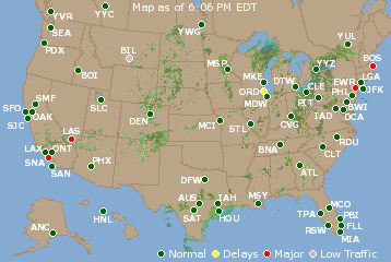 National Airport Delays Map