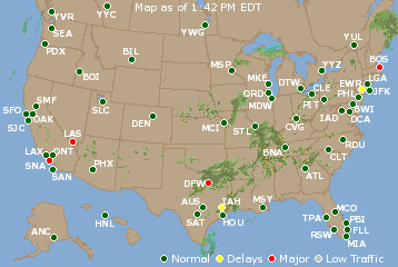 National Airport Delays Map
