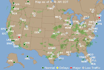 National Airport Delays Map