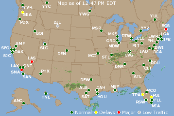 National Airport Delays Map