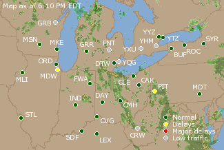Map Of Airport Delays Flightview (Yyz) Toronto Flight Tracker & Airport Delays