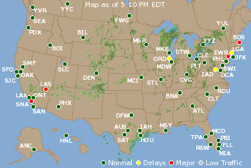 National Airport Delays Map
