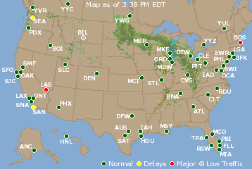 National Airport Delays Map
