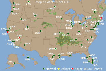 National Airport Delays Map