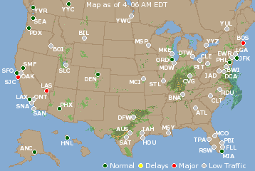 National Airport Delays Map
