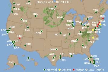 National Airport Delays Map