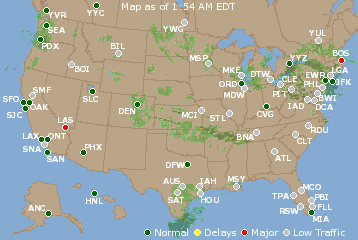 National Airport Delays Map
