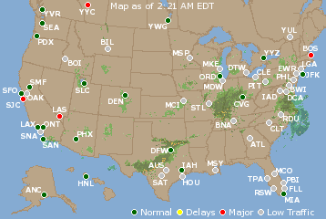 National Airport Delays Map