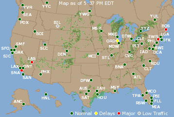 National Airport Delays Map