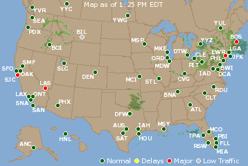 National Airport Delays Map