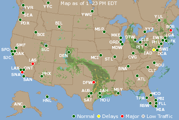 National Airport Delays Map