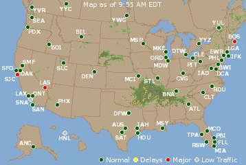 National Airport Delays Map