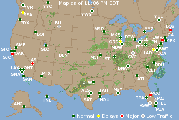 National Airport Delays Map