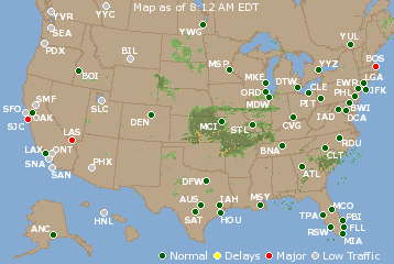 National Airport Delays Map