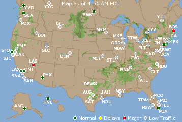 National Airport Delays Map