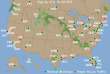 National Airport Delays Map