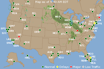 National Airport Delays Map