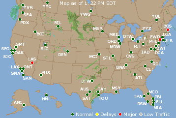 National Airport Delays Map