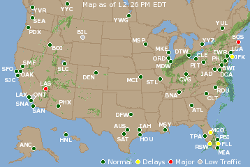 National Airport Delays Map