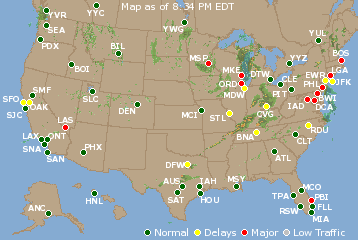 National Airport Delays Map