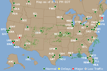 National Airport Delays Map