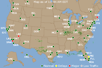 National Airport Delays Map