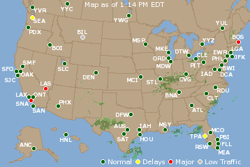 National Airport Delays Map