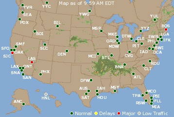 National Airport Delays Map