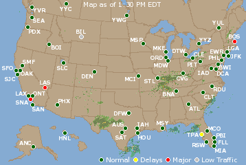National Airport Delays Map