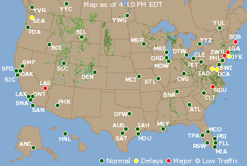 National Airport Delays Map