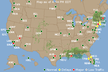 National Airport Delays Map