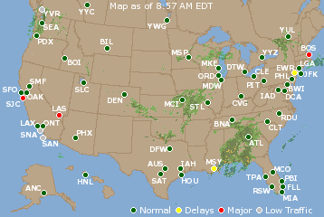 National Airport Delays Map