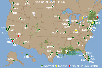 National Airport Delays Map