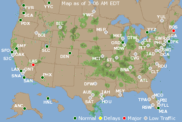 National Airport Delays Map
