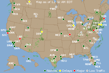 National Airport Delays Map