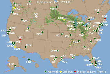 National Airport Delays Map