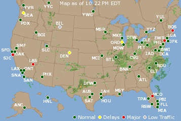 National Airport Delays Map