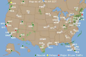 National Airport Delays Map