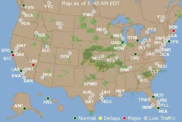 National Airport Delays Map