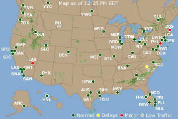 National Airport Delays Map