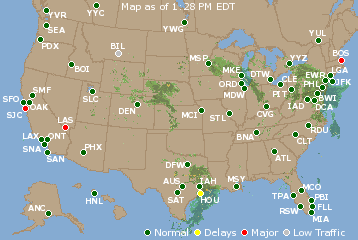 National Airport Delays Map