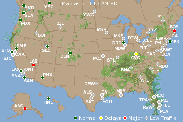 National Airport Delays Map