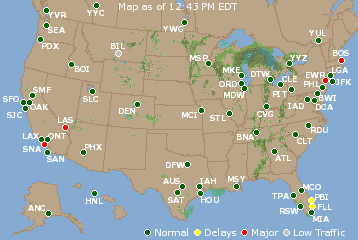 National Airport Delays Map
