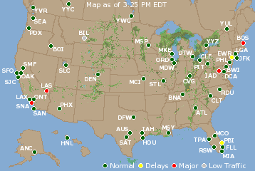 National Airport Delays Map
