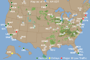 National Airport Delays Map